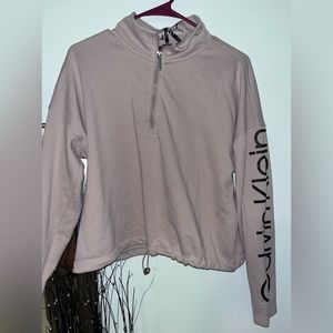 WOMENS PINK CALVIN KLEIN HALF ZIP PULLOVER  SIZE LARGE